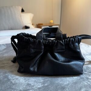 Madewell Piazza Mini Black Leather Bag